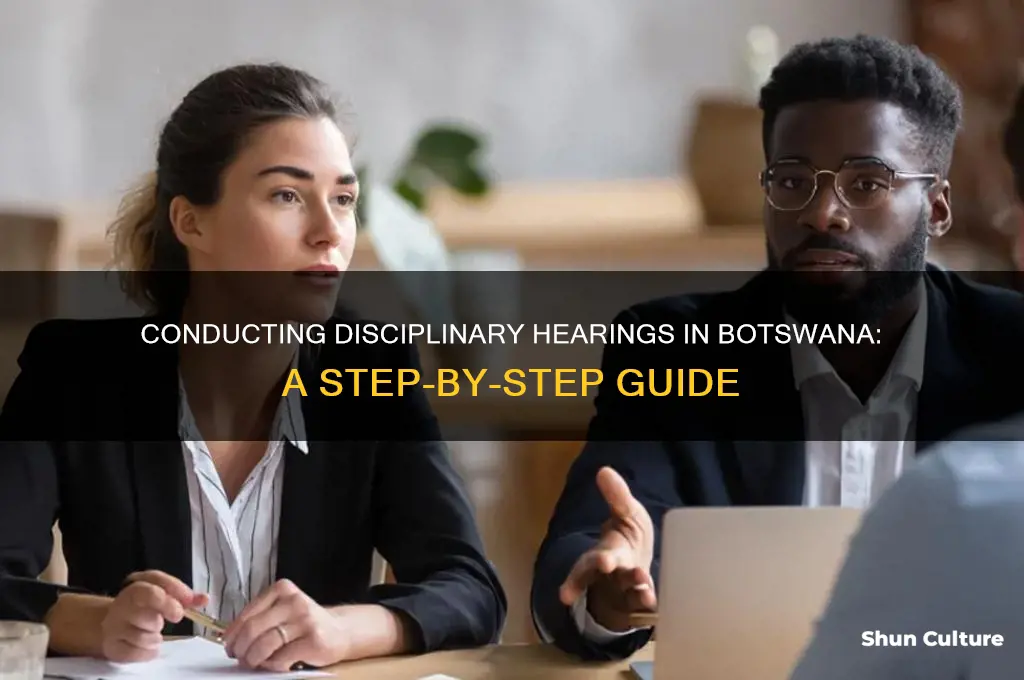 how to conduct a disciplinary hearing in botswana