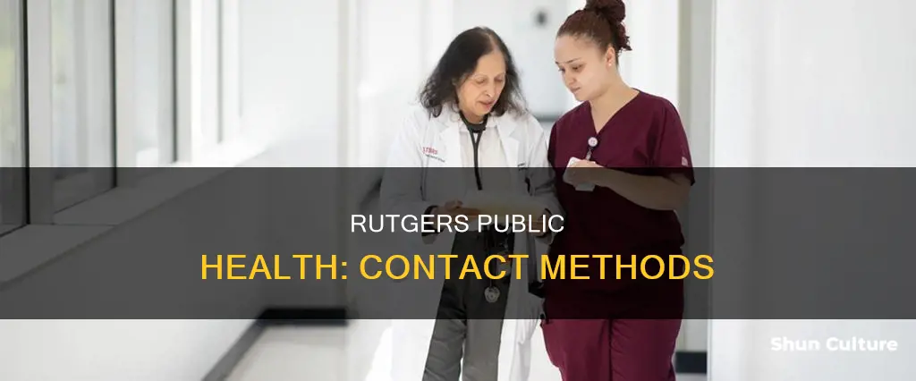 how to contact public health department rutgers new brunswick