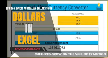Converting Currency in Excel: AUD to USD