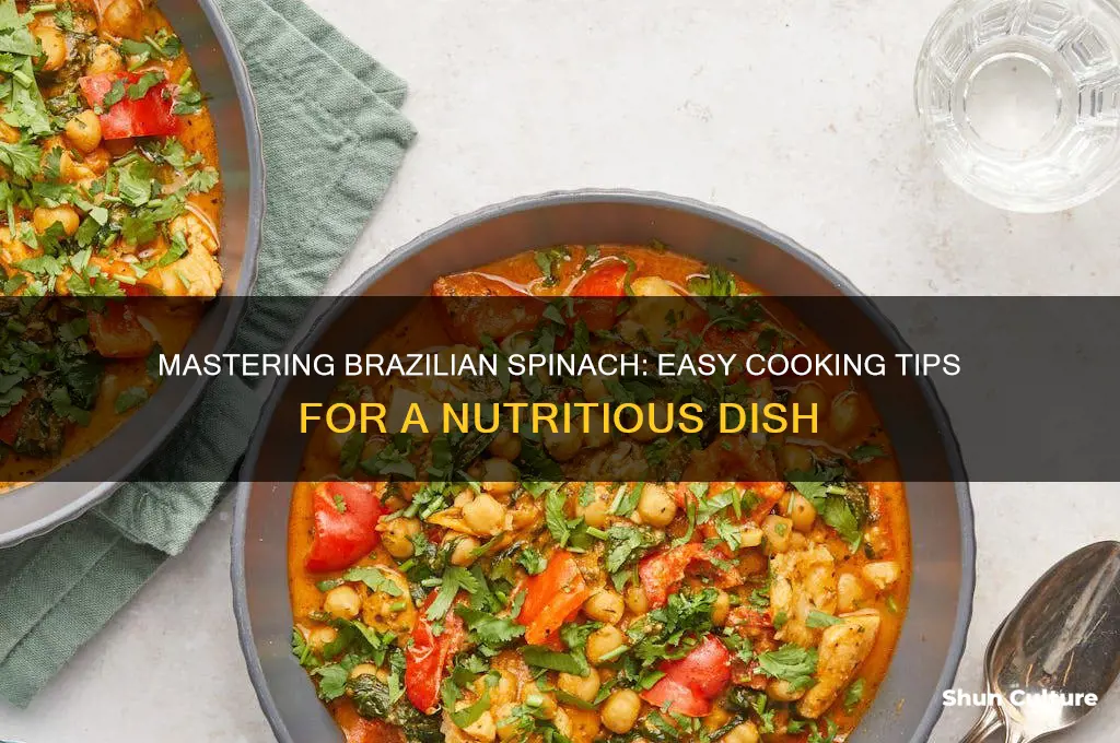 how to cook brazil spinach
