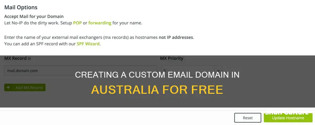 how to create your own email domain free australia