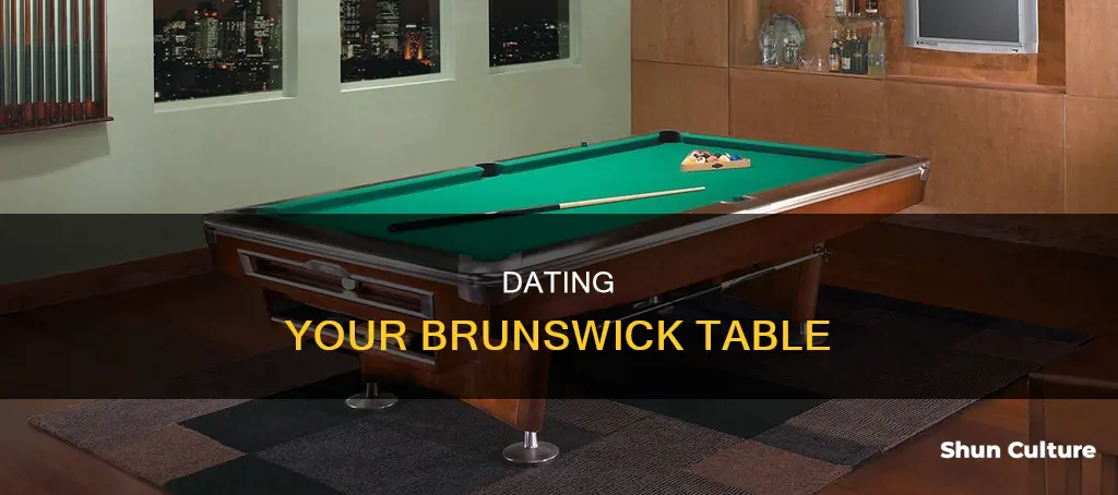 how to date a brunswick pool table