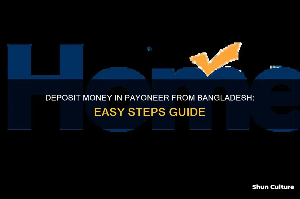 how to deposit money in payoneer account from bangladesh