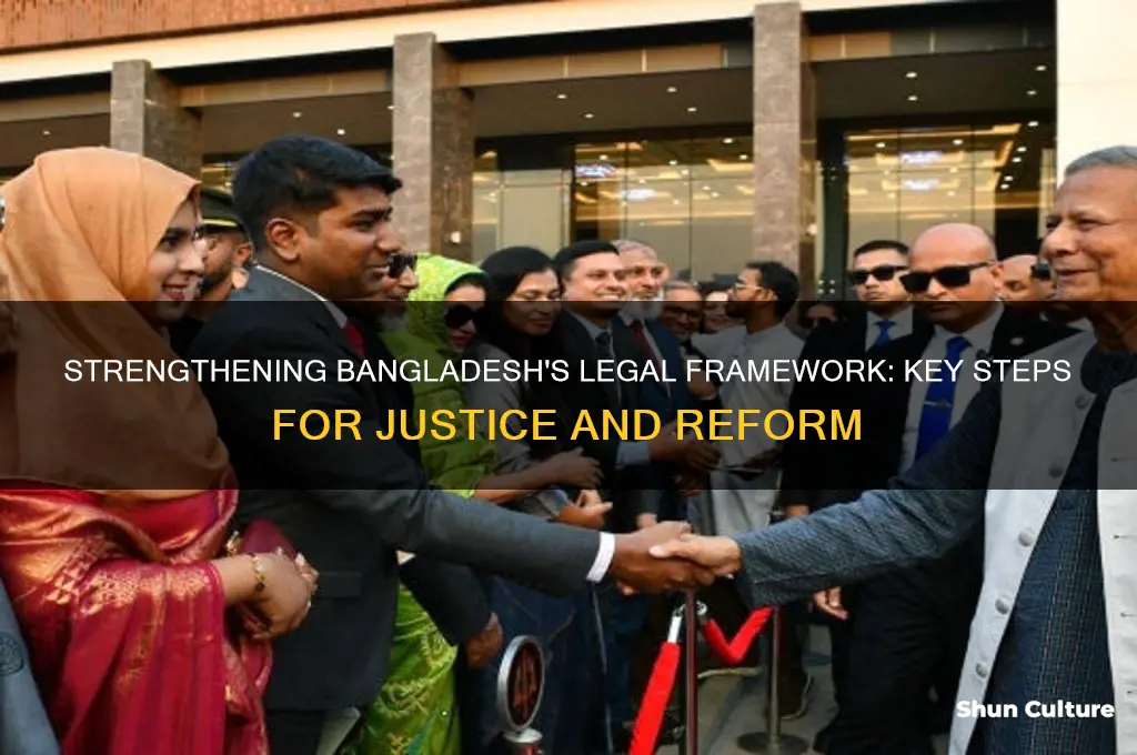 how to develop the legal system of bangladesh