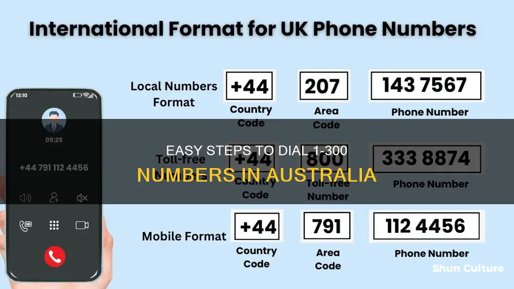how to dial 1 300 number australia