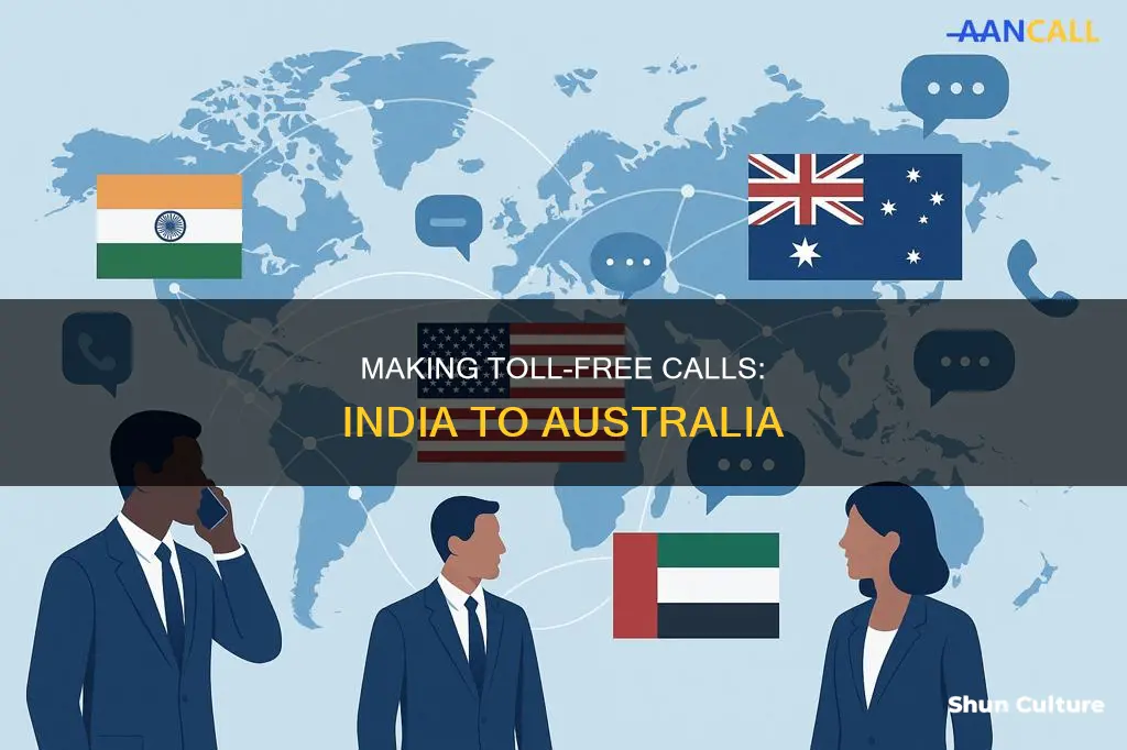 how to dial 1800 number in india from australia