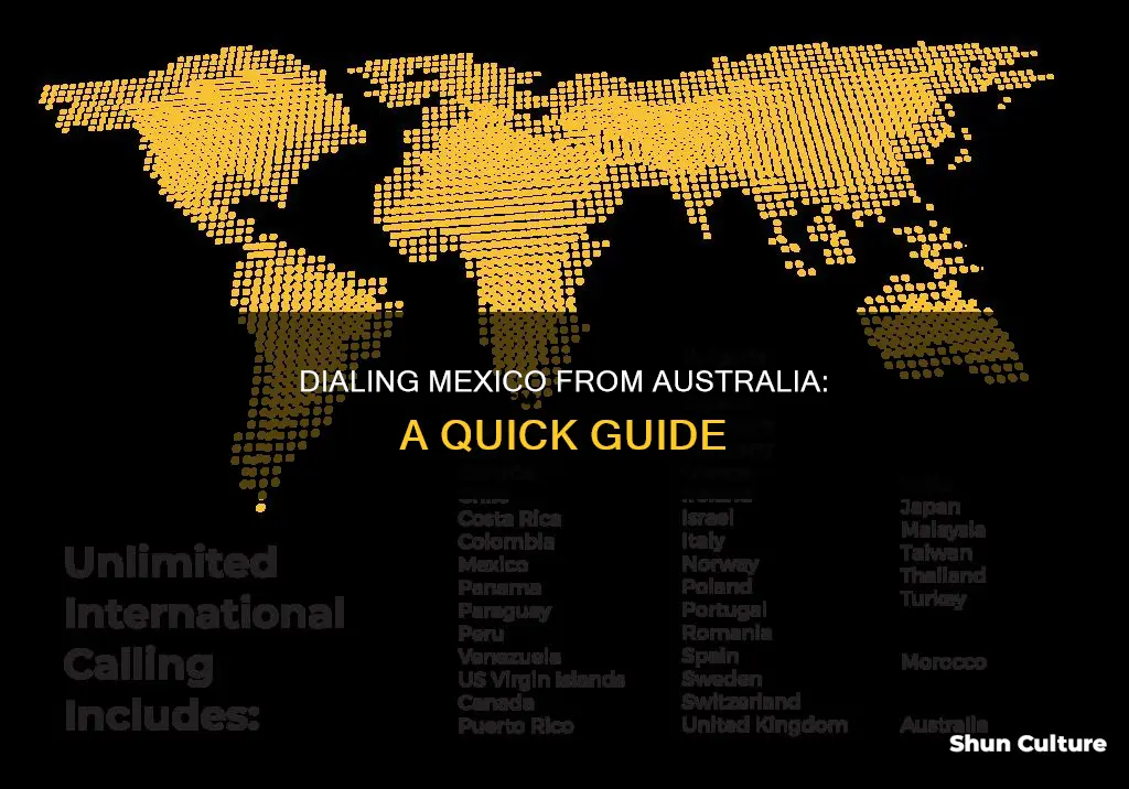 how to dial a mexico number from australia