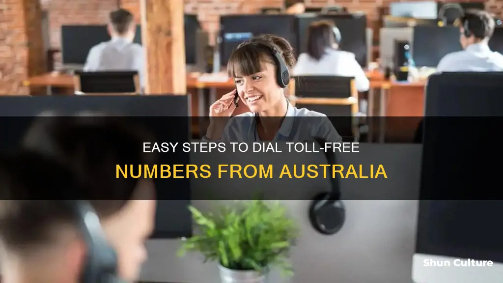 how to dial a toll free number from australia