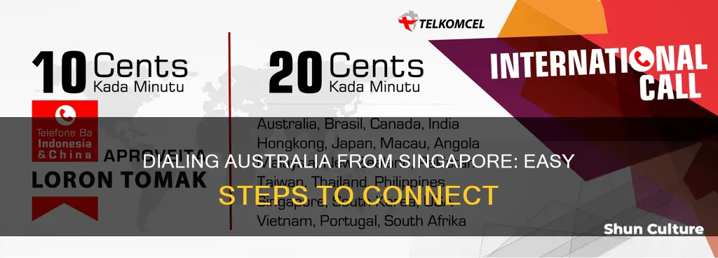 how to dial an australian number from singapore