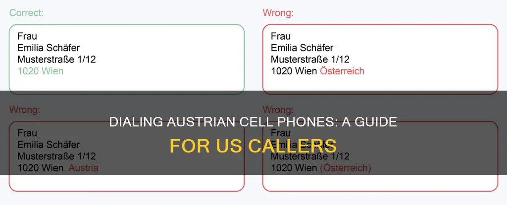 how to dial austria cell from us