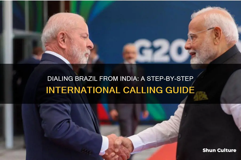 how to dial brazil from india