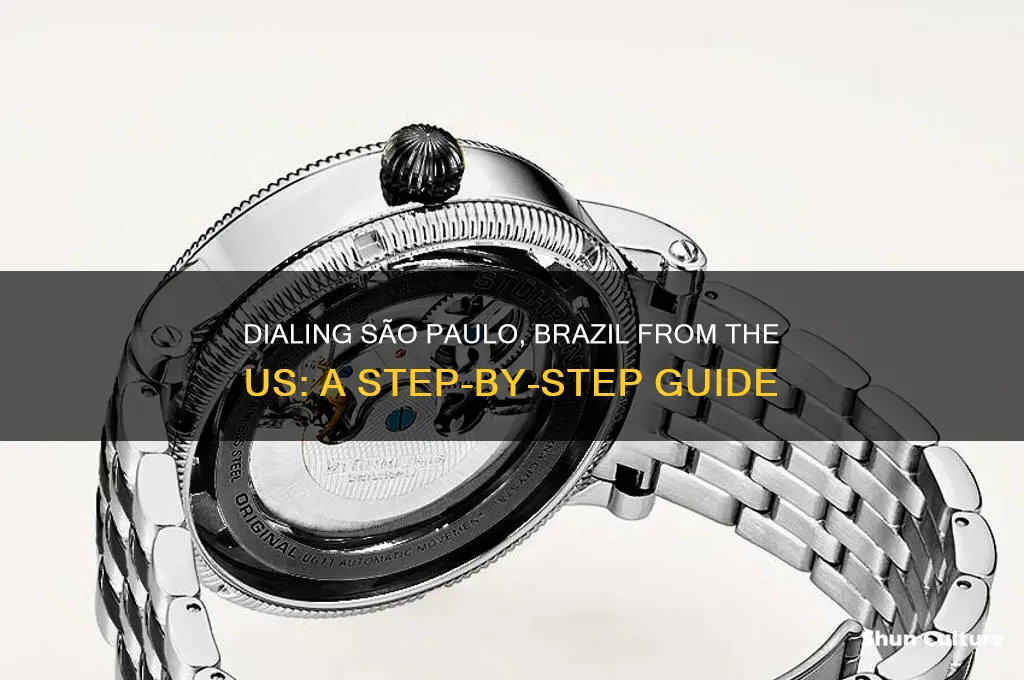 how to dial sao paulo brazil from us