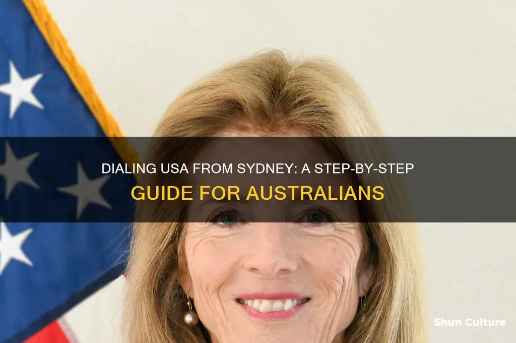 how to dial to the usa from sydney australia
