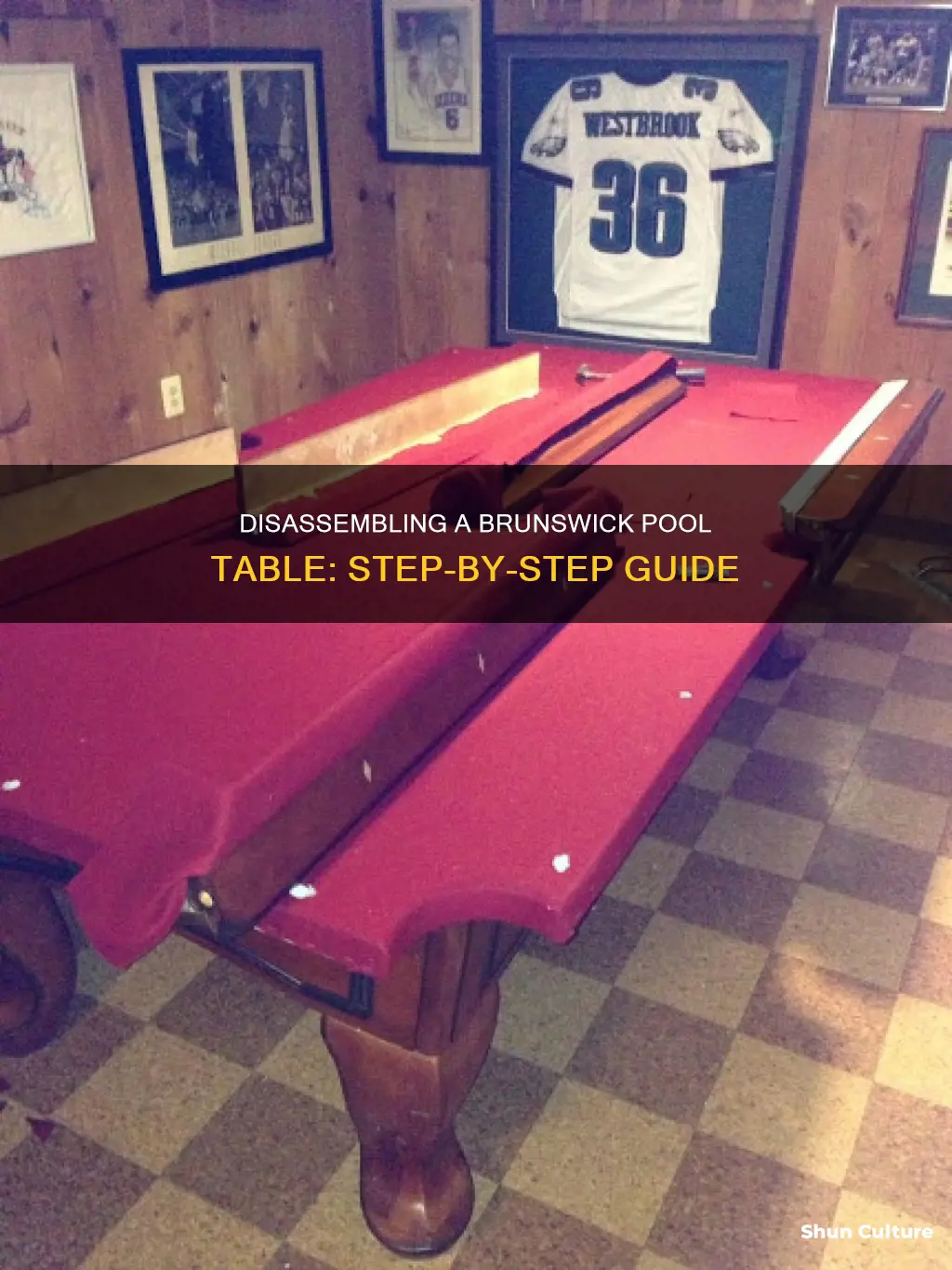 how to disassembel a brunswick pool table