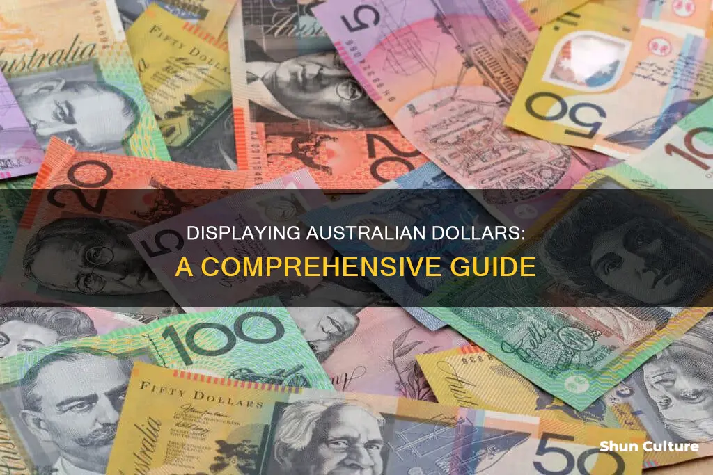 how to display australian dollars