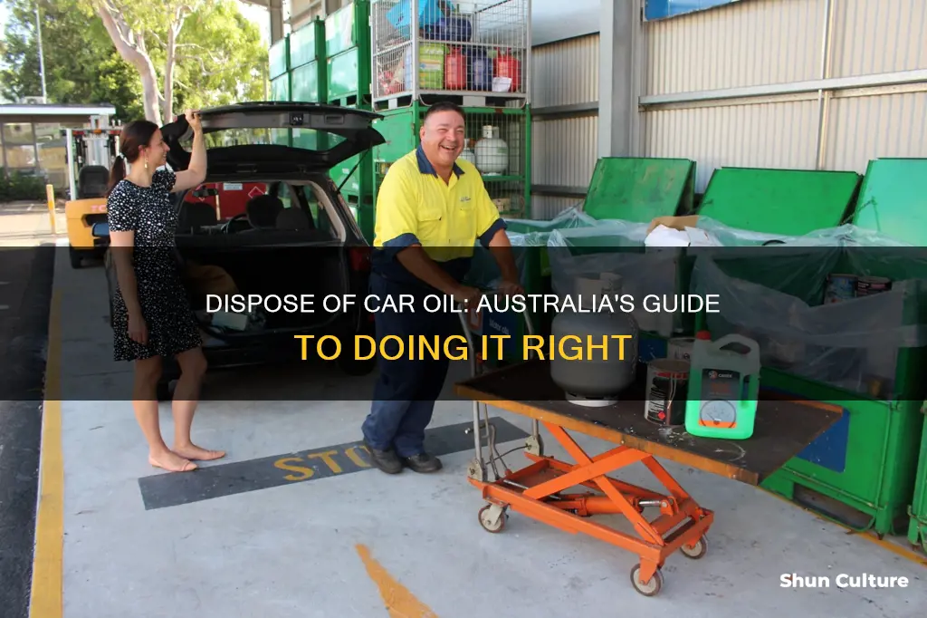 how to dispose of car oil australia