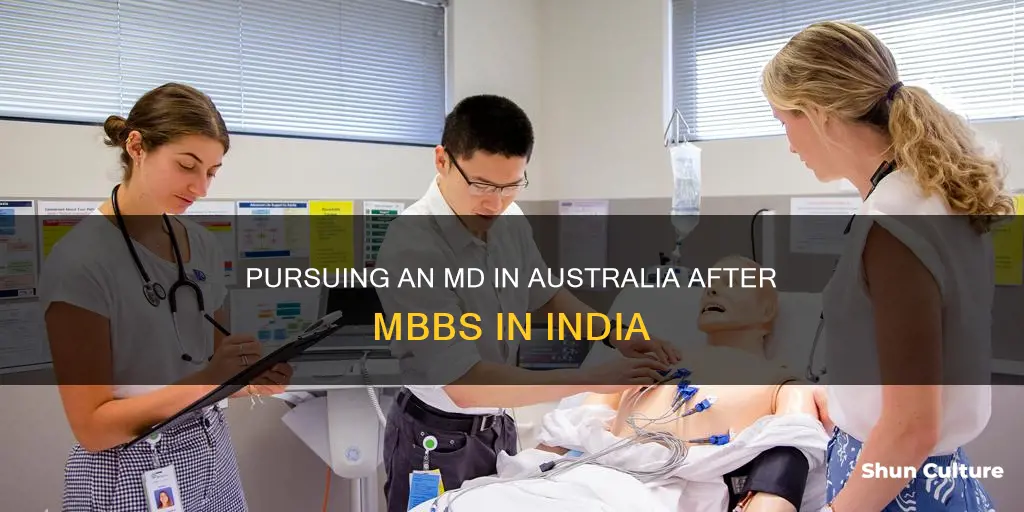 how to do md in australia after mbbs in india