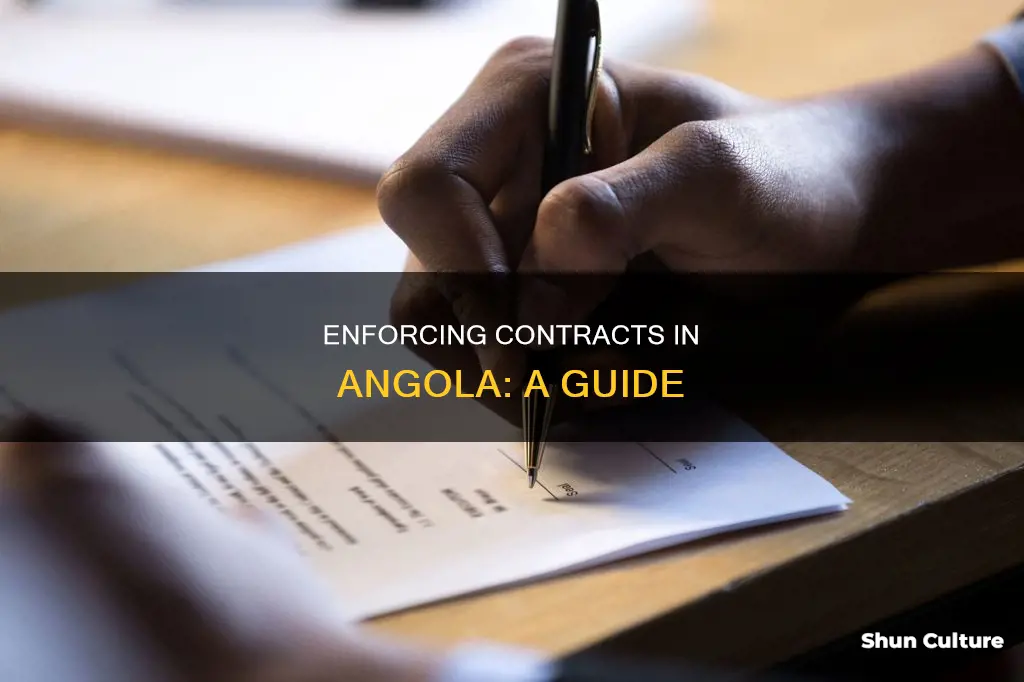 how to enforce a contract in angola