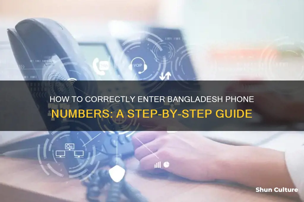 how to enter bangladesh phone number