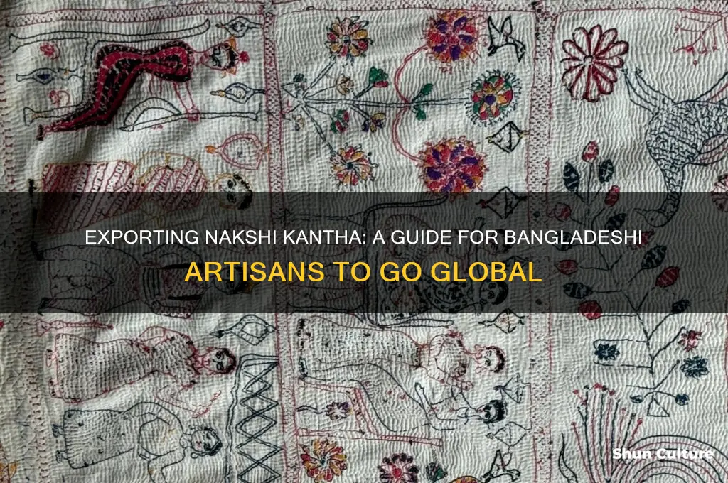 how to export nakshi kantha abroad from bangladesh