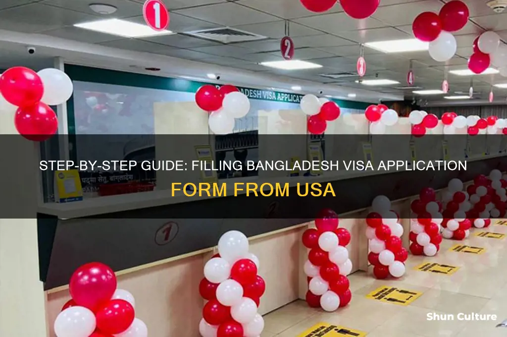 how to fill visa application form for bangladesh from usa