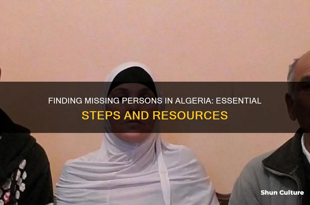 how to find a missing person in algeria