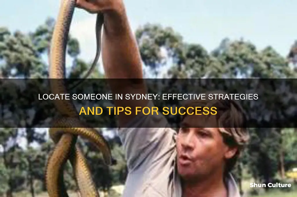 how to find a person in sydney australia