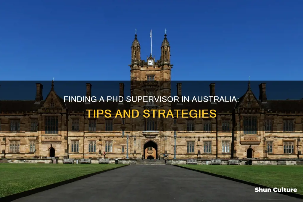 how to find a supervisor for phd in australia