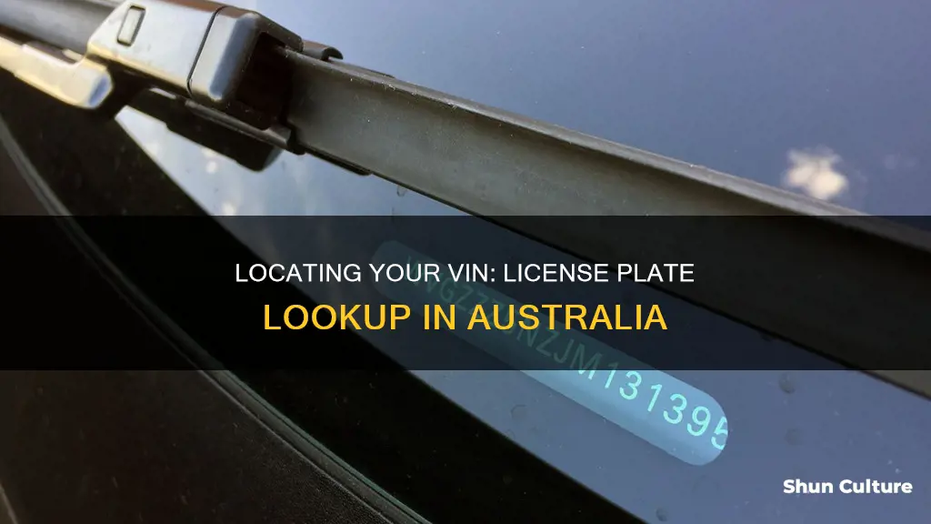 how to find a vin number from license plate australia