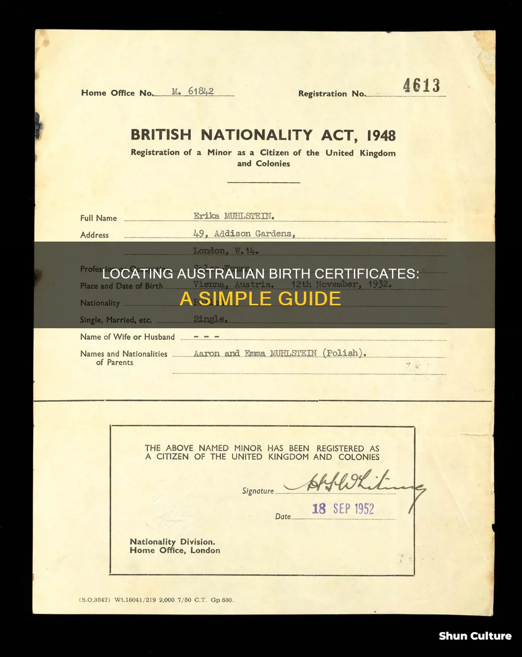 how to find australian birth certificates