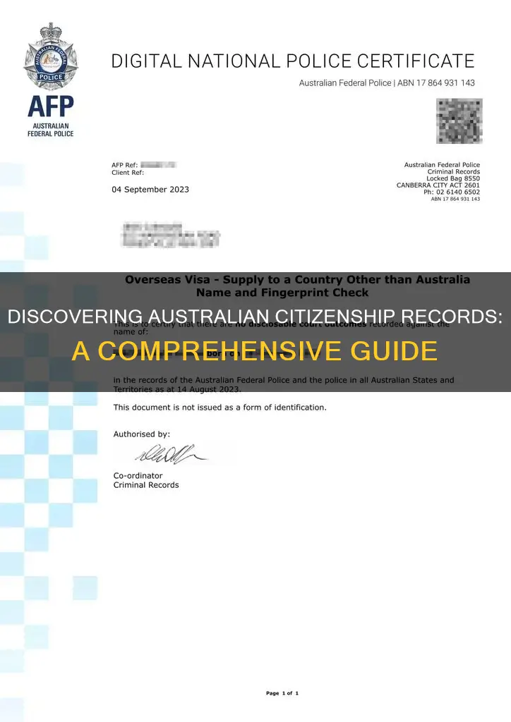 how to find australian citizenship records