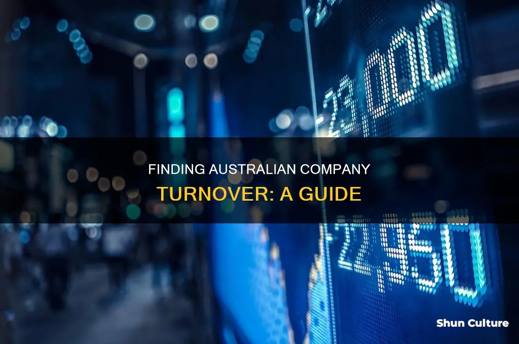 how to find australian company turnover