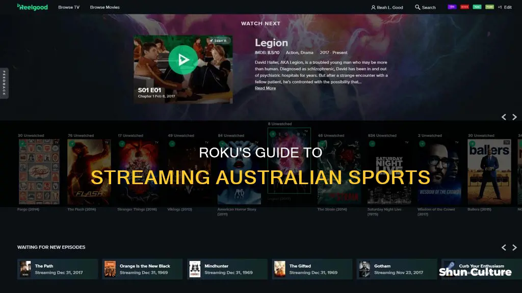how to find australian sport on roku