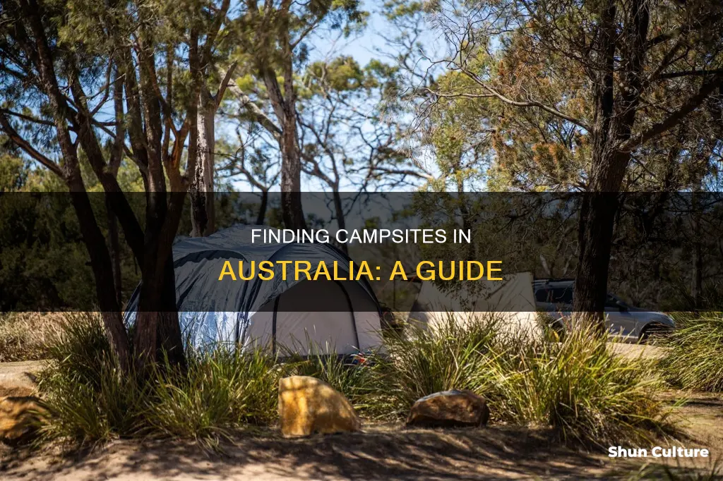 how to find campsites in australia