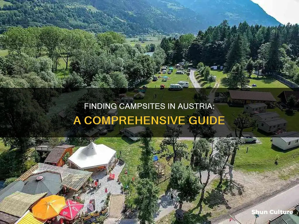 how to find campsites in austria