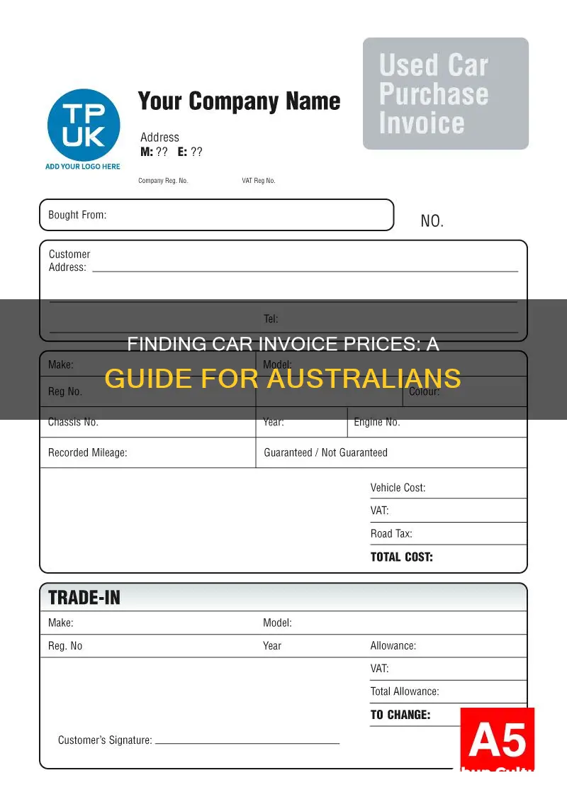 how to find car invoice price australia