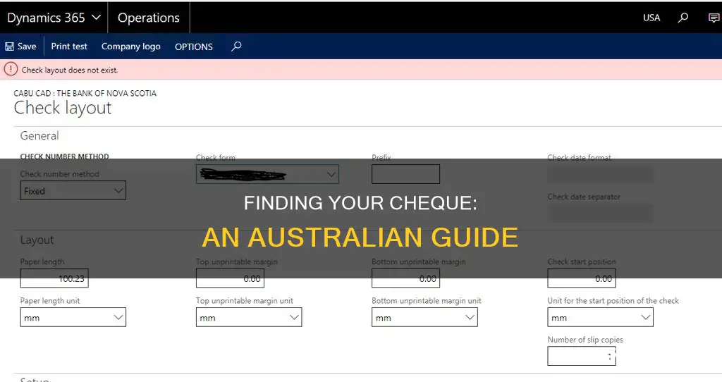 how to find cheque number australia