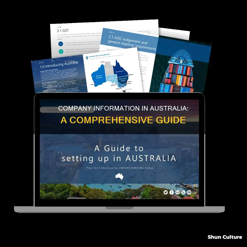 how to find company information in australia