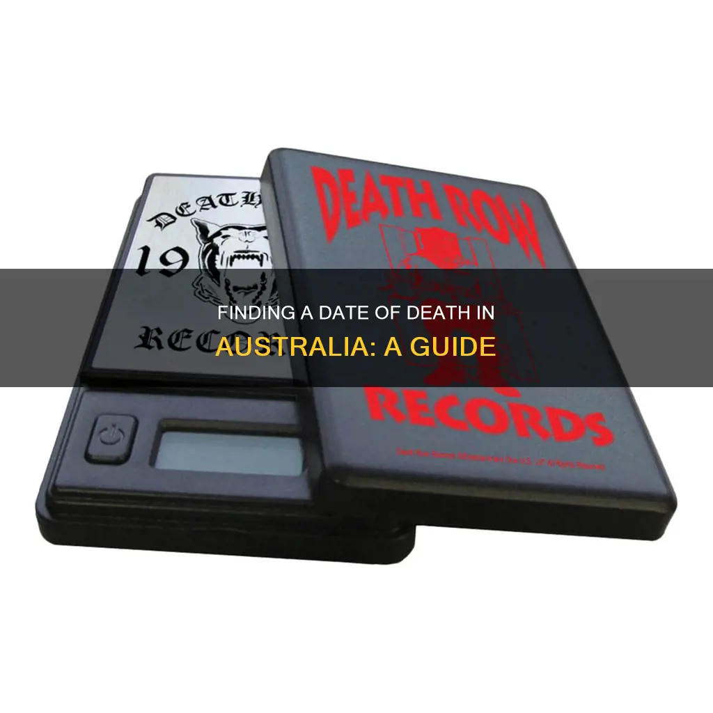 how to find date of death australia
