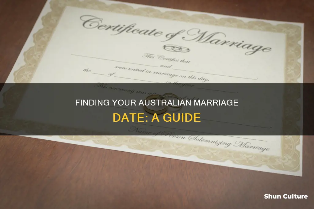 how to find date of marriage australia