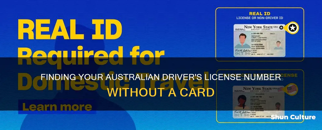 how to find drivers license number without card australia