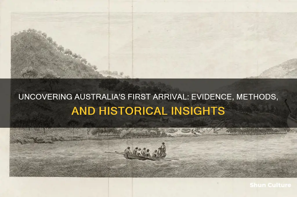 how to find evidence of first arrival in australia
