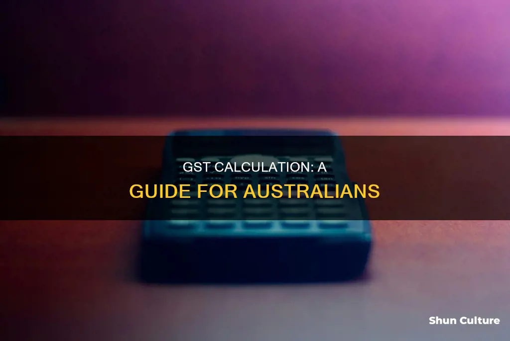 how to find gst amount australia