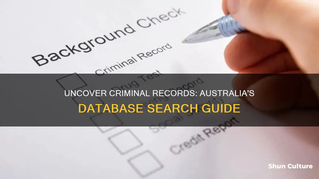how to find if someone is criminalized in australia