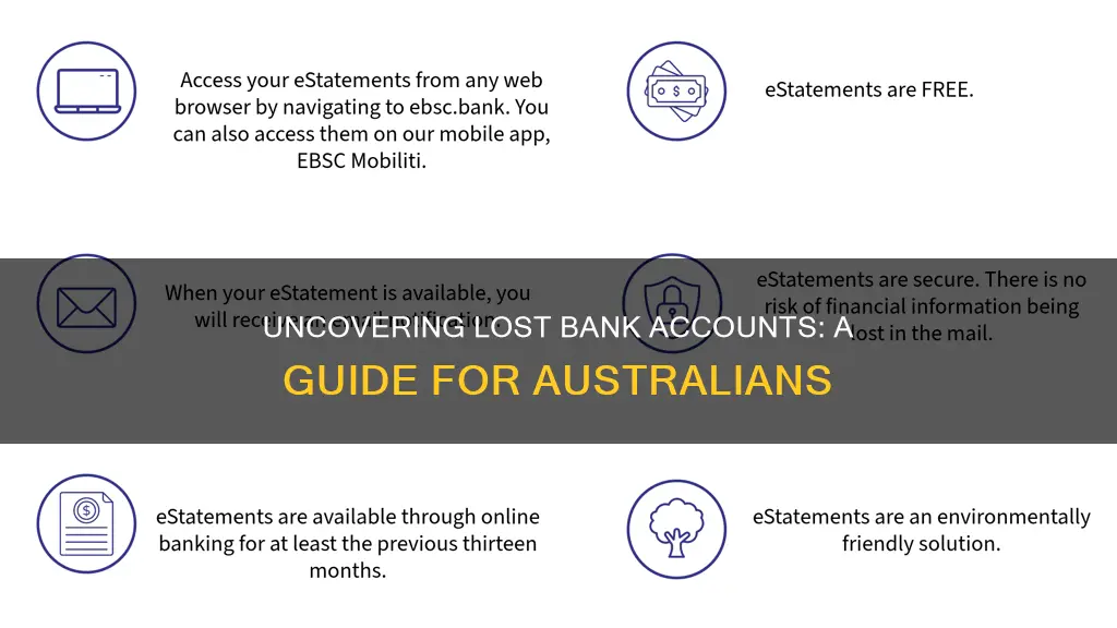 how to find lost bank account australia