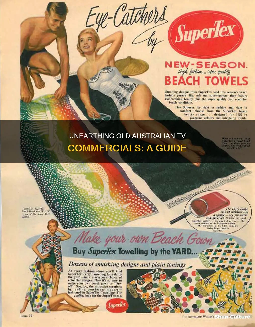 how to find old australian tv commercials