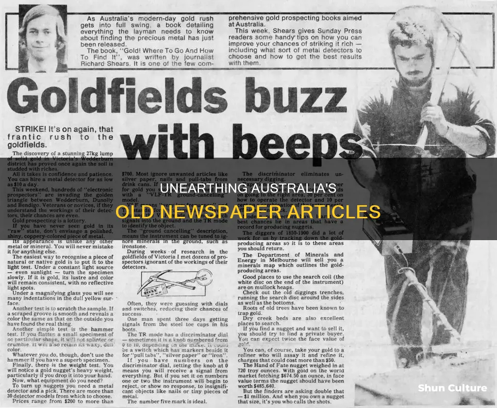how to find old newspaper articles in australia