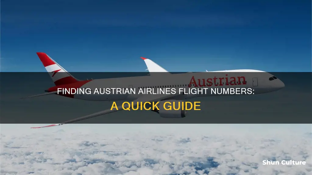 how to find out flight number austrian airlines