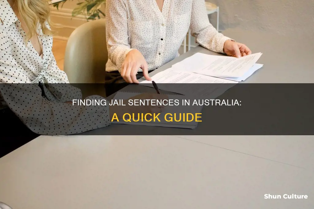 how to find out someones jail sentence australia
