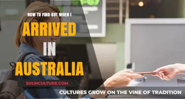 Finding My Arrival Date in Australia